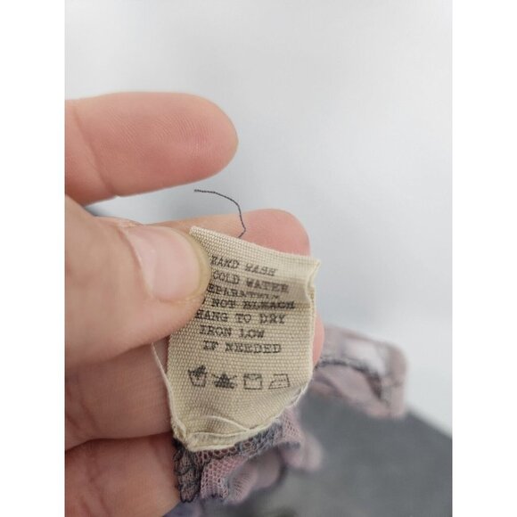 Gimmicks by BKE Womens BOHO Tunic Top Small Gray Paisley Lace Insert Fairycore - Picture 9 of 9